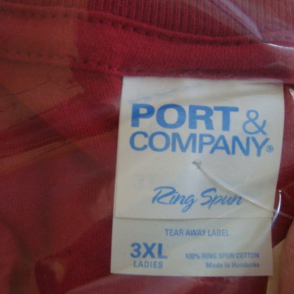 New Port And Company Rudolph Long Sleeve V- Neck Graphic T-Shir tRed Size 3XL - Picture 3 of 4